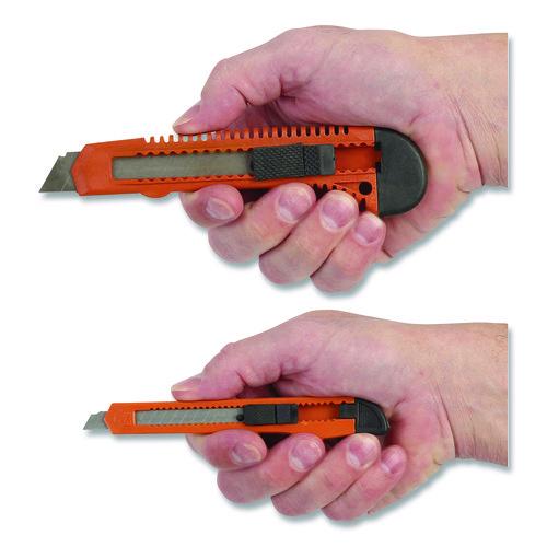 Image of Great Neck® 2SBK Snap-Off Utility Knife Set, 9 mm Knife, 18 mm Knife, Orange/Black