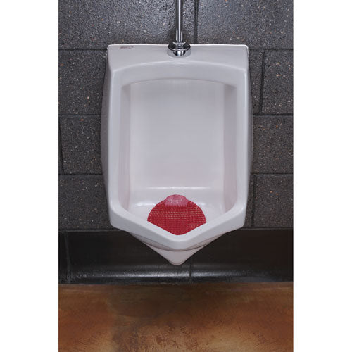 Image of Fresh Products S7-F-005I030M-82-AAA10-00 Slant7 with Terminator Urinal Screen, Forest Scent, Red, 30/Carton