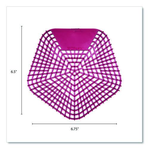 Image of Boardwalk® WCBX-P-010I010I-01-AAS80- Anti-Splash Urinal Screen, Apple Cinnamon Scent, Red, 0.11 oz, 10/Box