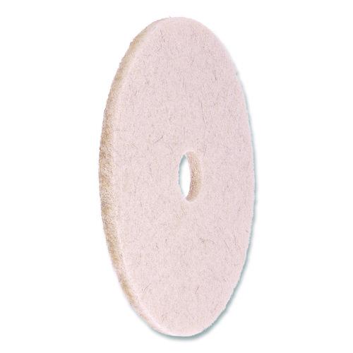 Image of Boardwalk® BWK4021NHE Natural Hog Hair Burnishing Floor Pads, 21" Diameter, Tan, 5/carton