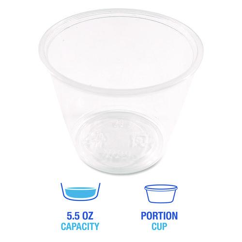 Image of Boardwalk® BWKPRTN55TS Souffle/Portion Cups, 5.5 oz, Plastic, Translucent, 2,500/Carton