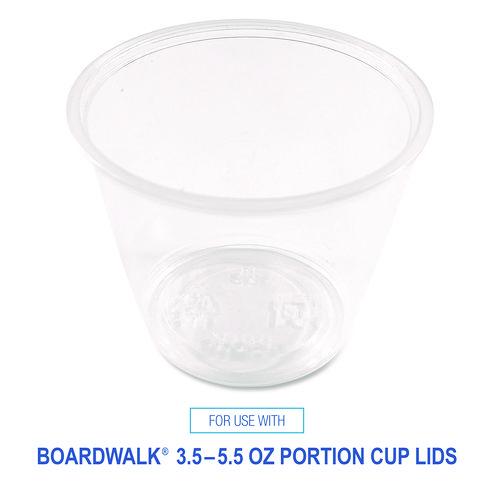 Image of Boardwalk® BWKPRTN55TS Souffle/Portion Cups, 5.5 oz, Plastic, Translucent, 2,500/Carton