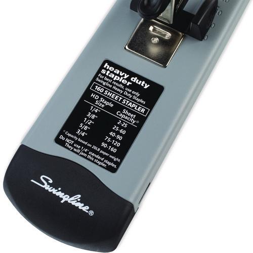 Image of Swingline® S7039005A Heavy-Duty Stapler, 160-Sheet Capacity, Black/gray