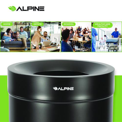 Image of Alpine Industries ALP47527BLKCO 27 Gallon Black Stainless Steel Compost Can