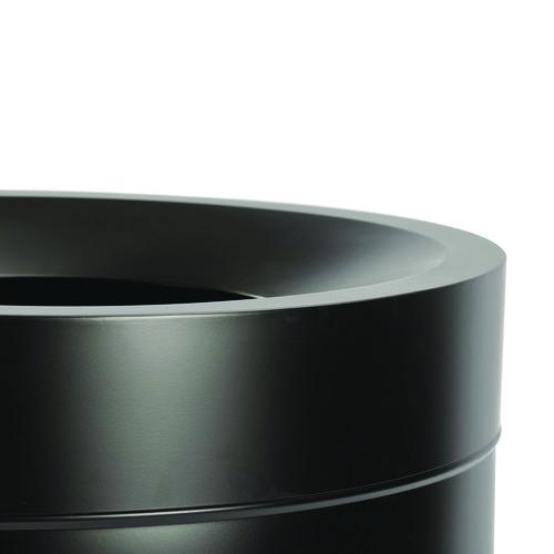 Image of Alpine Industries ALP47527BLKRTCO 27 Gallon Black Stainless Steel Compost Bin, Recycling Can and Trash Receptacle