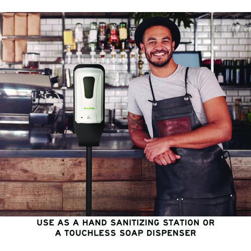 Image of Alpine Industries ALP430FS Automatic Foam Hand Sanitizer/Soap Dispenser with Floor Stand, 40 oz, 4.48 x 6 x 45, White