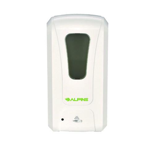 Image of Alpine Industries ALP430FS Automatic Foam Hand Sanitizer/Soap Dispenser with Floor Stand, 40 oz, 4.48 x 6 x 45, White