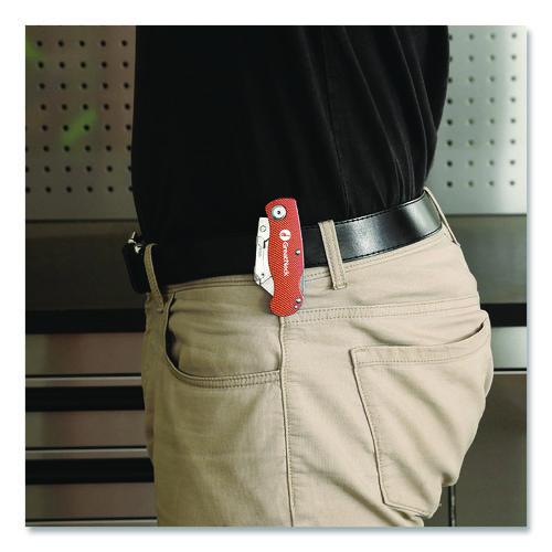 Image of Great Neck® 74201 Quick Change Lock Back Utility Knife, 3.5" Aluminum Handle, Orange