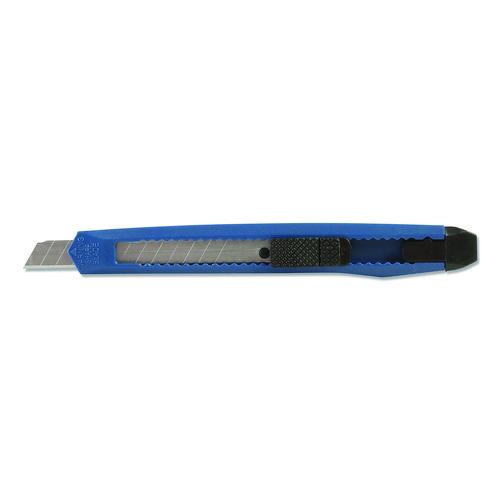 Image of Great Neck® SBK3 Snap-Off Utility Knife, 9 mm Blade, 5" Plastic Handle, Blue
