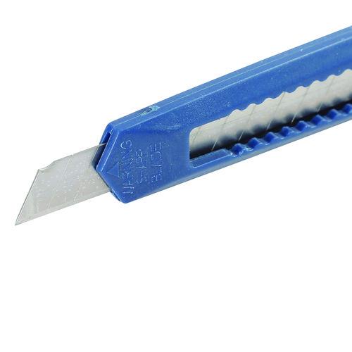Image of Great Neck® SBK3 Snap-Off Utility Knife, 9 mm Blade, 5" Plastic Handle, Blue