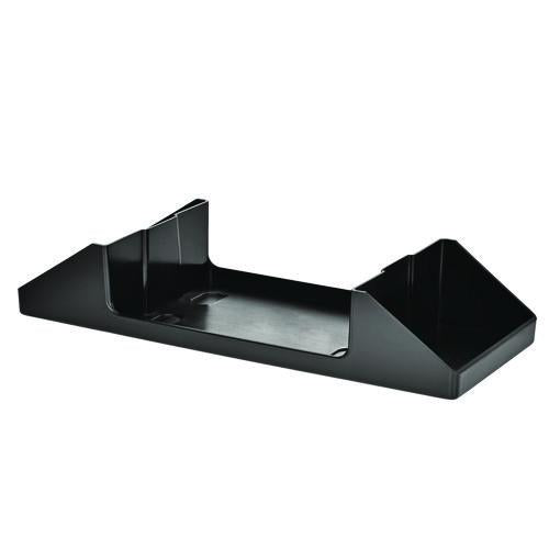 Image of Alpine Industries ALP4332CMK Interfold Table Top Dispenser Napkin Holder with Caddy, 6 x 14.17 x 6.5, Black