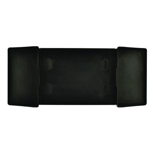 Image of Alpine Industries ALP4332CMK Interfold Table Top Dispenser Napkin Holder with Caddy, 6 x 14.17 x 6.5, Black