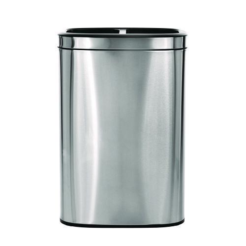 Image of Alpine Industries ALP470R40LMK 10.5 Gallon Stainless Steel Open Top Dual Compartment Trash Can