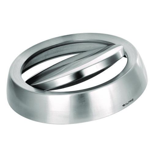 Image of Alpine Industries ALP47065L1R 17 Gallon Stainless Steel Indoor Recycling Receptacle with Swivel Lid