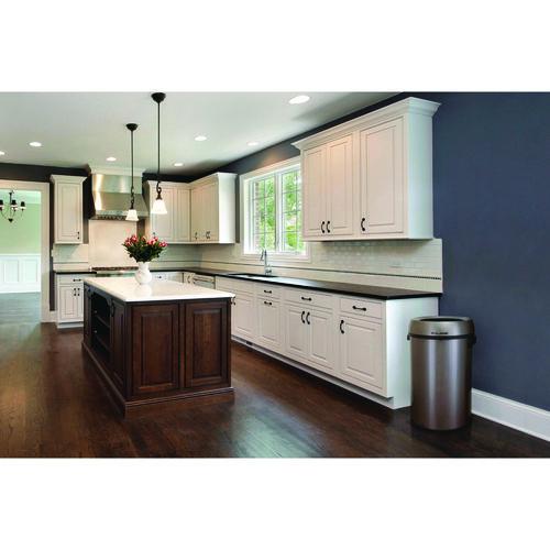 Image of Alpine Industries ALP47065LMK 17 Gallon Stainless Steel Heavy-Gauge Brushed Open Top Commercial Trash Can