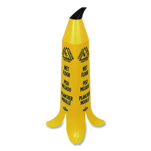 Image of Impact® B1101 Banana Wet Floor Cones, 14.25 X 14.25 X 36.75, Yellow/brown/black