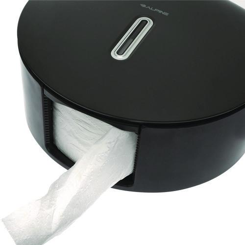 Image of Alpine Industries ALP450-GRYKIT Plastic Single Roll Jumbo Toilet Paper Dispenser, 5.3 x 11.5 x 11.7, Gray