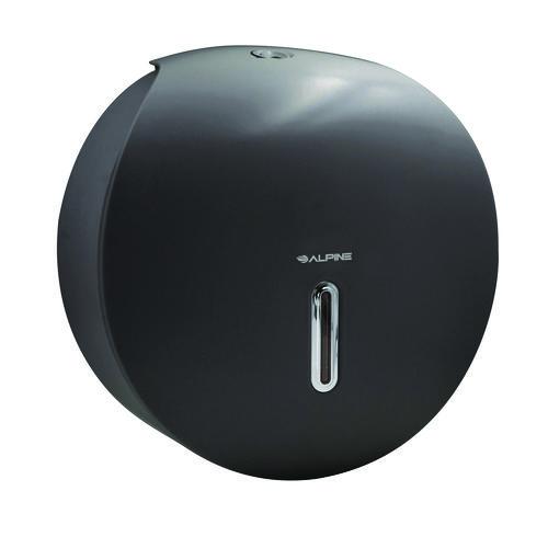 Image of Alpine Industries ALP450-GRYKIT Plastic Single Roll Jumbo Toilet Paper Dispenser, 5.3 x 11.5 x 11.7, Gray