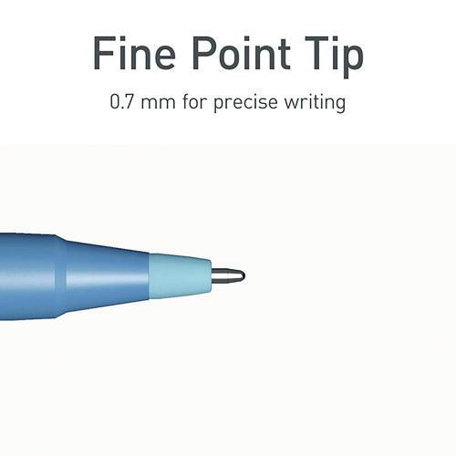 Image of TOPS PEN13085 PENTONIC Gel Pen, Stick, Fine 0.7 mm, Blue Ink, Frosted Blue Barrel, 10/Pack