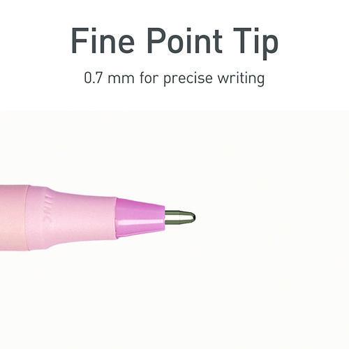 Image of TOPS PEN13087 PENTONIC Gel Pen, Stick, Fine 0.7 mm, Red Ink, Pale Pink Barrel, 10/Pack