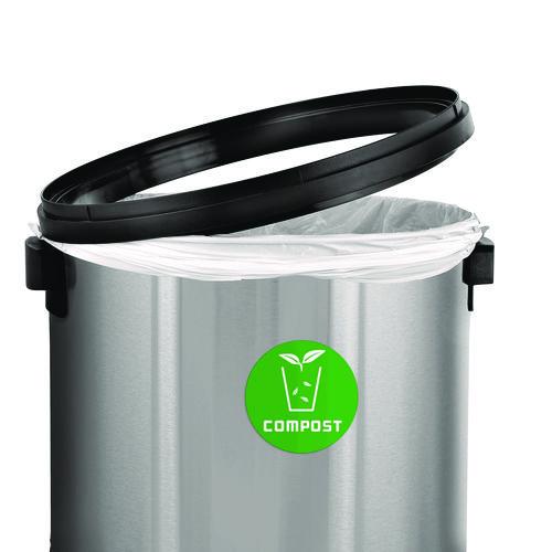 Image of Alpine Industries ALP47065L1CO 17 Gallon Stainless Steel Indoor Compost Receptacle with Swivel Lid