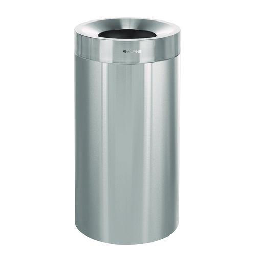 Image of Alpine Industries ALP47527MK 27 Gallon Stainless Steel Commercial Indoor Trash Can, Brushed Stainless Steel