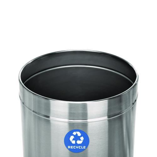 Image of Alpine Industries ALP47527R 27 Gallon Stainless Steel Recycling Can, Brushed Stainless Steel