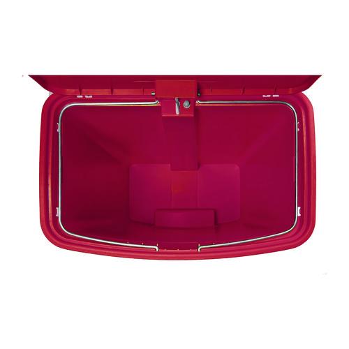 Image of Rubbermaid® Commercial 1883564 Streamline Resin Step-On Container, Front Step Style, 8 gal, Polyethylene, Red