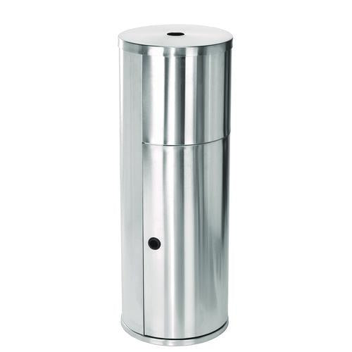 Image of Alpine Industries ALP4777MK Stainless Steel 7 Gal Trash Can with Gym Disinfecting Wipes Dispenser