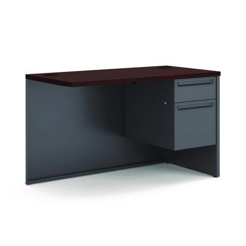 Image of HON® H38215R.N.S 38000 Series Flush Return, Right, 48w x 24d x 29.5h, Mahogany/Charcoal
