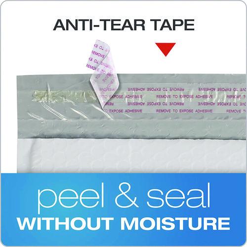 Image of Quality Park Poly Bubble Mailers, #2, Barrier Bubble Cushion, Redi-Seal Adhesive Closure, 8.25 x 11, White, 25/Pack