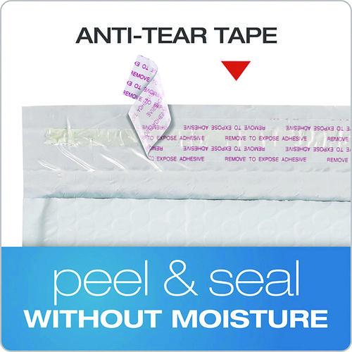 Image of Quality Park Poly Bubble Mailers, #5, Barrier Bubble Cushion, Redi-Seal Adhesive Closure, 10.5 x 15, White, 25/Pack