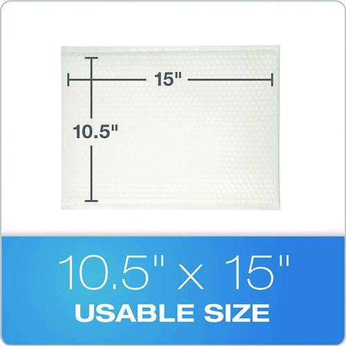 Image of Quality Park Poly Bubble Mailers, #5, Barrier Bubble Cushion, Redi-Seal Adhesive Closure, 10.5 x 15, White, 25/Pack