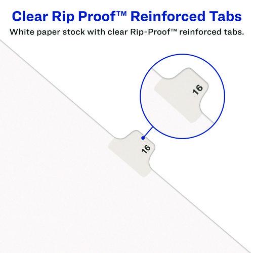 Image of Avery® 01407 Preprinted Legal Exhibit Side Tab Index Dividers, Avery Style, 26-Tab, G, 11 x 8.5, White, 25/Set, (1407)