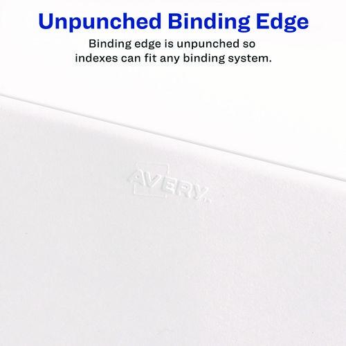Image of Avery® 01407 Preprinted Legal Exhibit Side Tab Index Dividers, Avery Style, 26-Tab, G, 11 x 8.5, White, 25/Set, (1407)