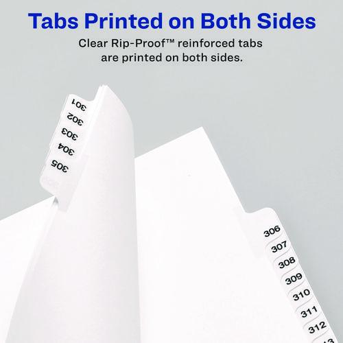 Image of Avery® 01407 Preprinted Legal Exhibit Side Tab Index Dividers, Avery Style, 26-Tab, G, 11 x 8.5, White, 25/Set, (1407)