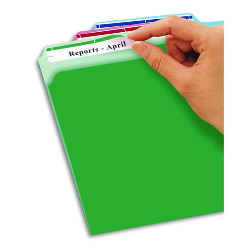 Image of Avery® 05235 Removable File Folder Labels With Sure Feed Technology, 0.66 X 3.44, White, 7/sheet, 36 Sheets/pack