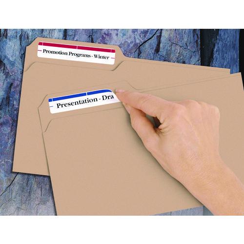 Image of Avery® 05235 Removable File Folder Labels With Sure Feed Technology, 0.66 X 3.44, White, 7/sheet, 36 Sheets/pack