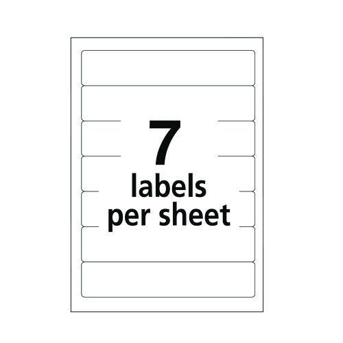 Image of Avery® 05235 Removable File Folder Labels With Sure Feed Technology, 0.66 X 3.44, White, 7/sheet, 36 Sheets/pack