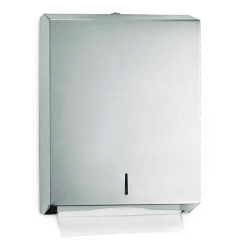 Image of Alpine Industries ALP480MK Vertical C-Fold/Multi-Fold Paper Towel Dispenser, 14.5 x 4 x 11.2, Brushed Stainless Steel