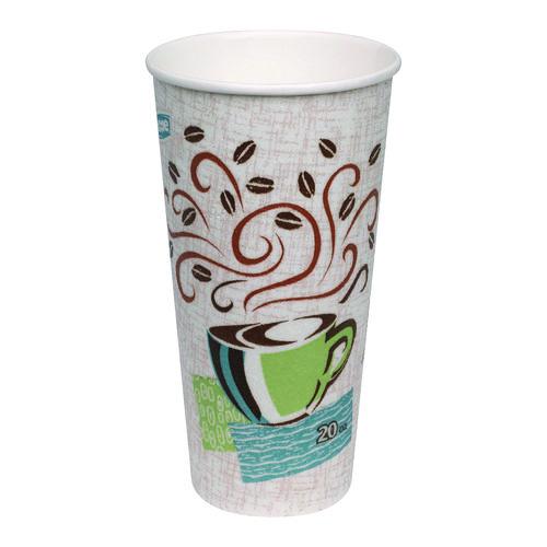Image of Dixie® 5320CD Perfectouch Paper Hot Cups, 20 Oz, Coffee Haze Design, 25/pack