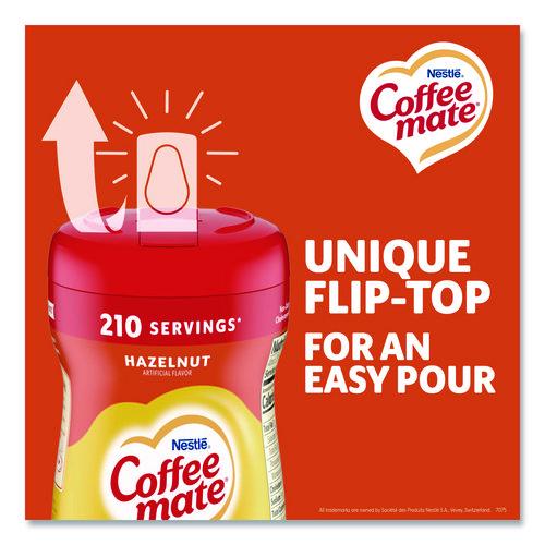 Image of Coffee mate® 12036068 Non-Dairy Powdered Creamer, Hazelnut, 15 Oz Canister, 12/carton