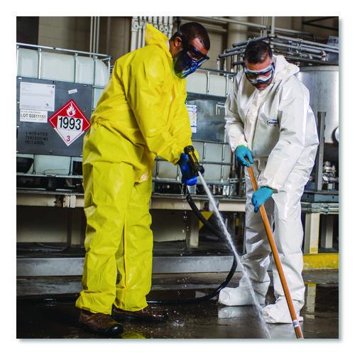 Image of KleenGuard KCC 00683 A70 Chemical Spray Protection Coveralls, Elastic Wrists, Ankles, Hood and Boots, Large, Yellow, 12/Carton