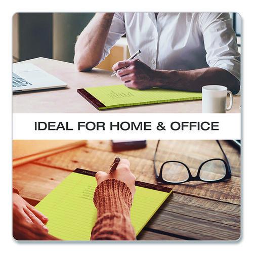 Image of Ampad® Gold Fibre Writing Pads, Wide/Legal Rule, (50) Canary Yellow 8.5 x 11 Sheets, 4/Pack