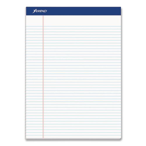 Image of Ampad® Perforated Writing Pads, Narrow Rule, (50) White 8.5 x 11 Sheets, Dozen