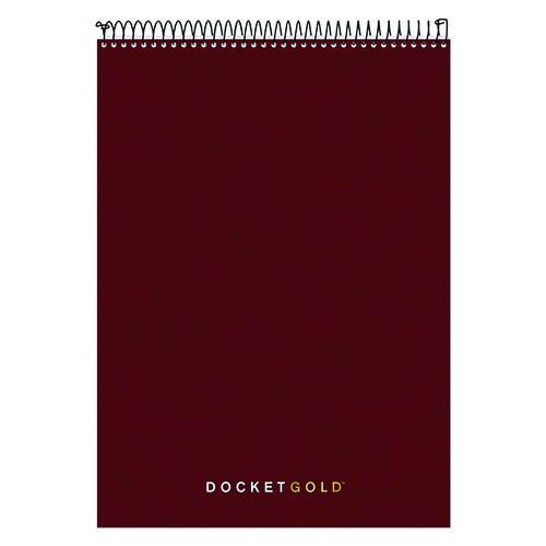 Image of TOPS 63753 Docket Gold Planner Pad, Black Cover, Project-Management Format and Medium/College Rule, (70) White 8.5 x 11 Sheets