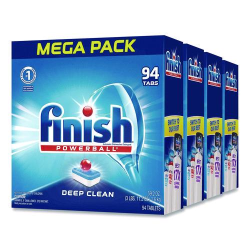 Image of FINISH® 51700-97330 Powerball Dishwasher Tabs, Fresh Scent, 94/Box, 4 Boxes/Carton