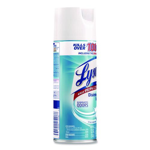 Image of LYSOL® Brand 19200-74186 Disinfectant Spray, Crisp Linen Scent, 12.5 Oz Aerosol Spray, 12/carton