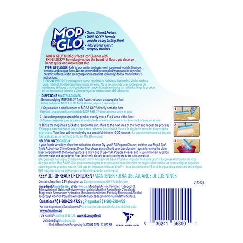 Image of Professional MOP & GLO® 36241-74297 Ready to Use Multi-Surface Floor Cleaner, Fresh Citrus Scent, 64 oz Bottle, 6/Carton