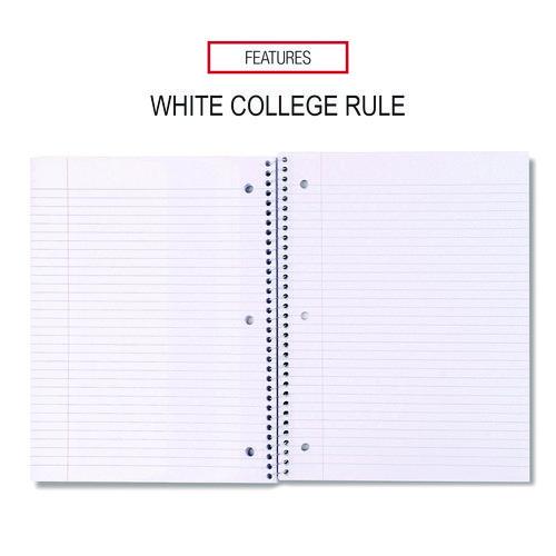 Image of Universal® UNV66614 Wirebound Notebook, 1-Subject, Medium/College Rule, Assorted Cover Colors, (70) 10.5 x 8 Sheets, 4/Pack